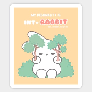 The Shy Introvert Bunny Sticker